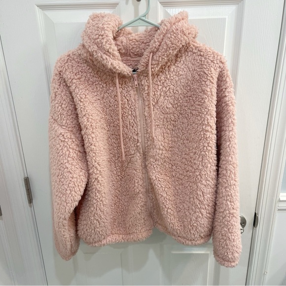 Forever 21 Faux Shearling Zip-Up Hoodie - Picture 1 of 4